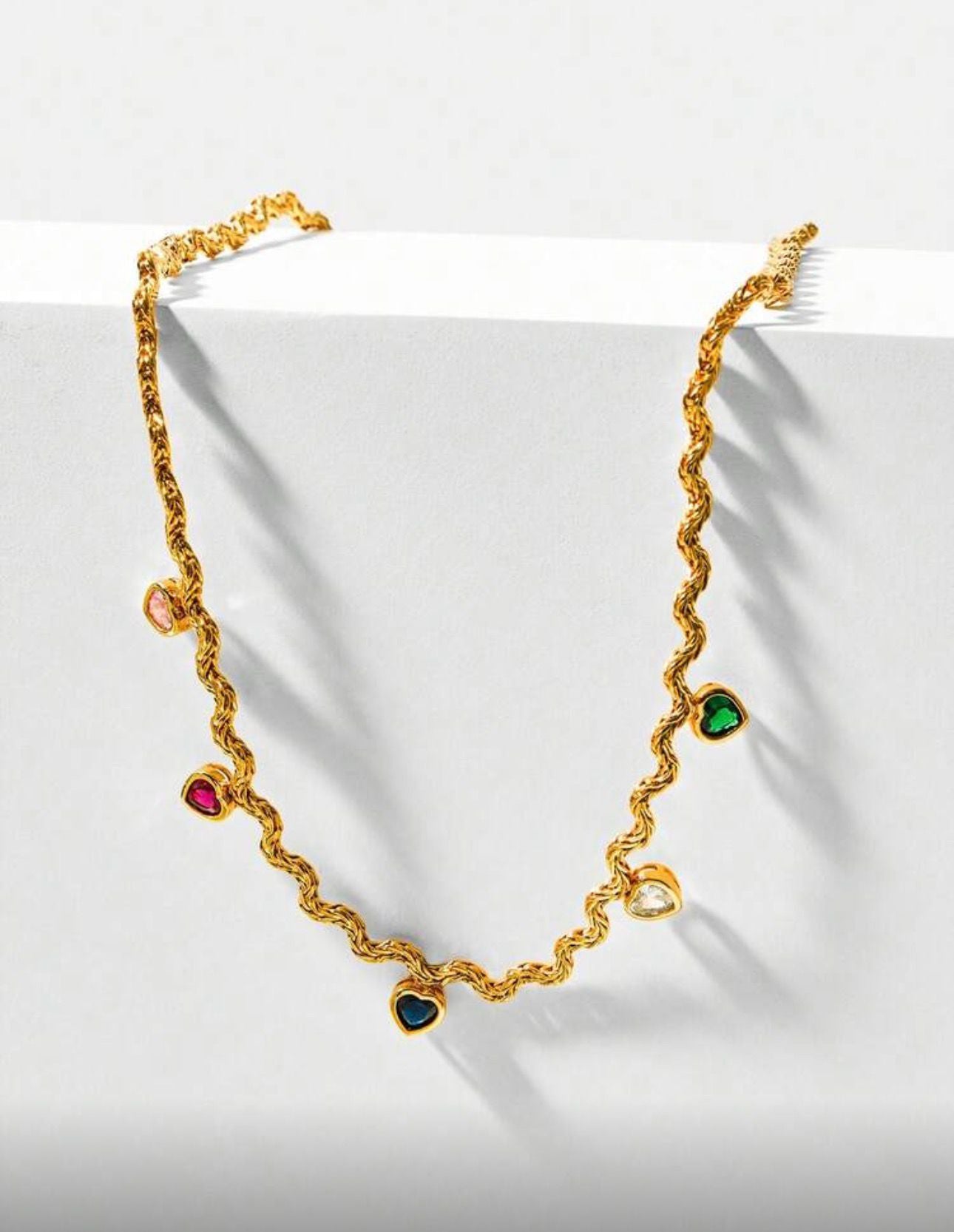 18K Gold Plated Heart Charm Necklace — Delicate Color, Timeless Romance