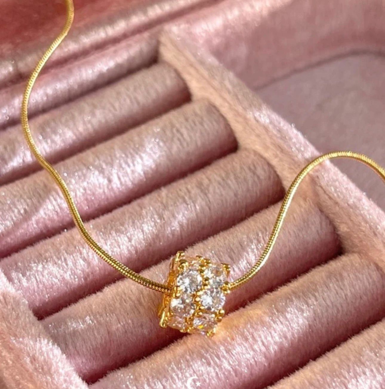 18K Gold Plated Cubic Zirconia Pendant Necklace — Subtle Luxury, Refined Sparkle